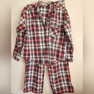 Victoria Secret Womens Festive Pajamas - Red and White